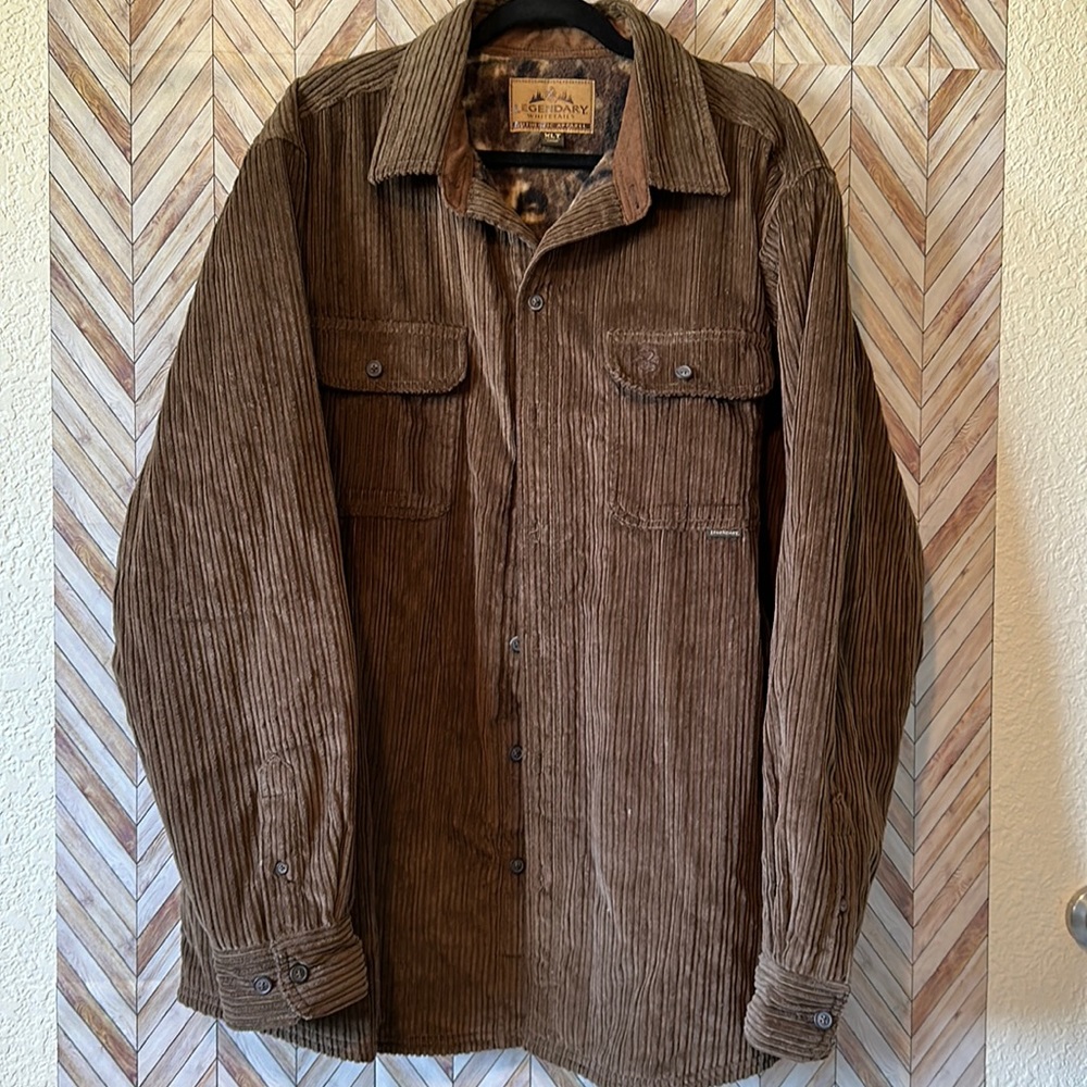 Legendary Whitetails Corduroy Fleece Lined Jacket Men’s Size XLT